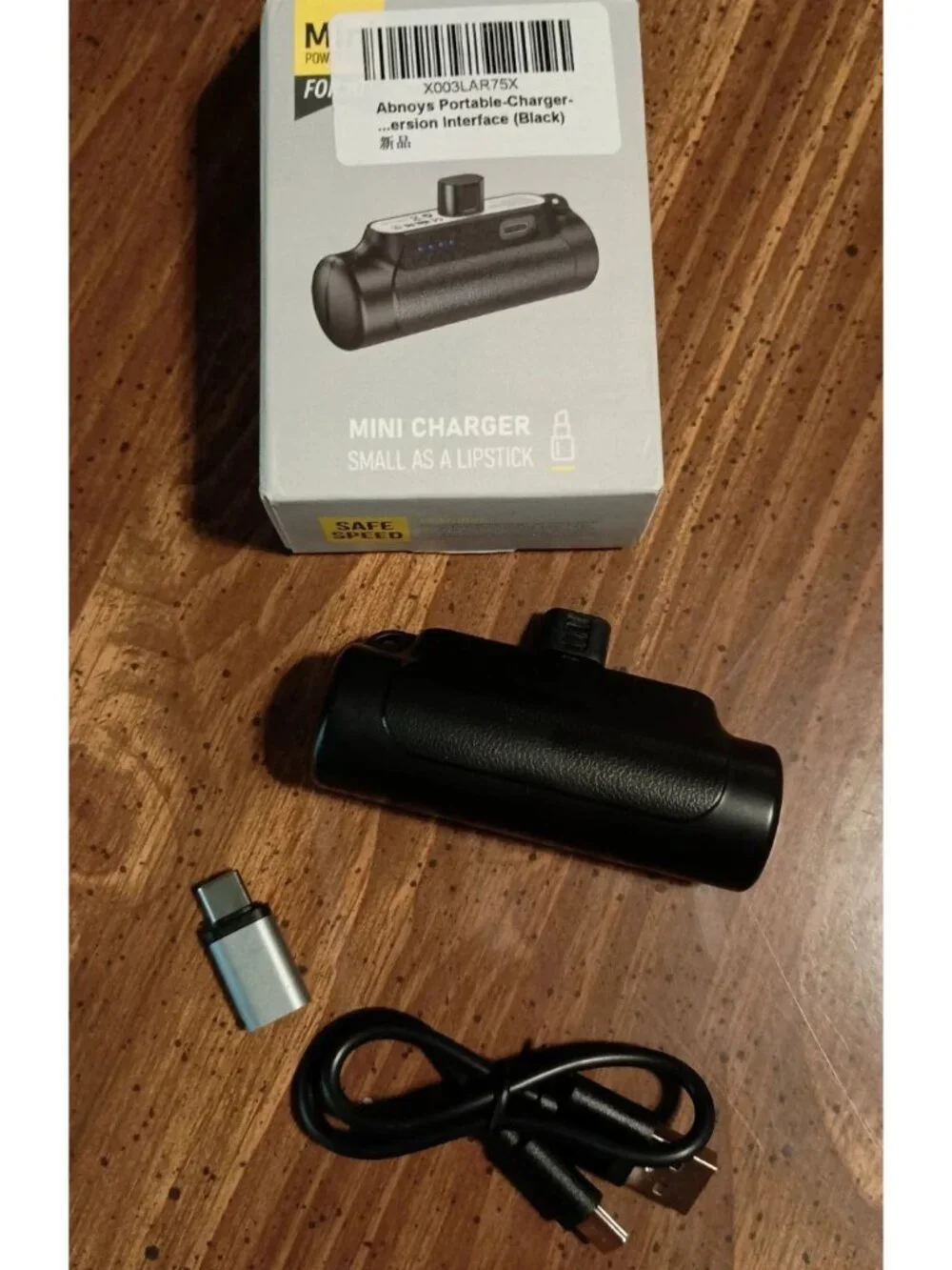 Phone Charger 8000mAh - New // Power Portable Battery iOS Android iPhone Black
